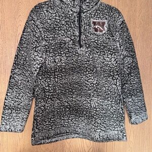 Gray WMU Sherpa Quarter-Zip Pullover